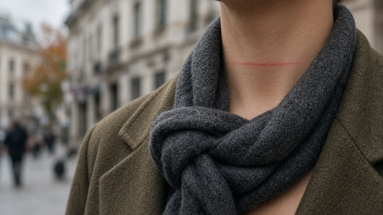Gâtul sub eșarfă: frecare de lână, nu încă o cremă de față